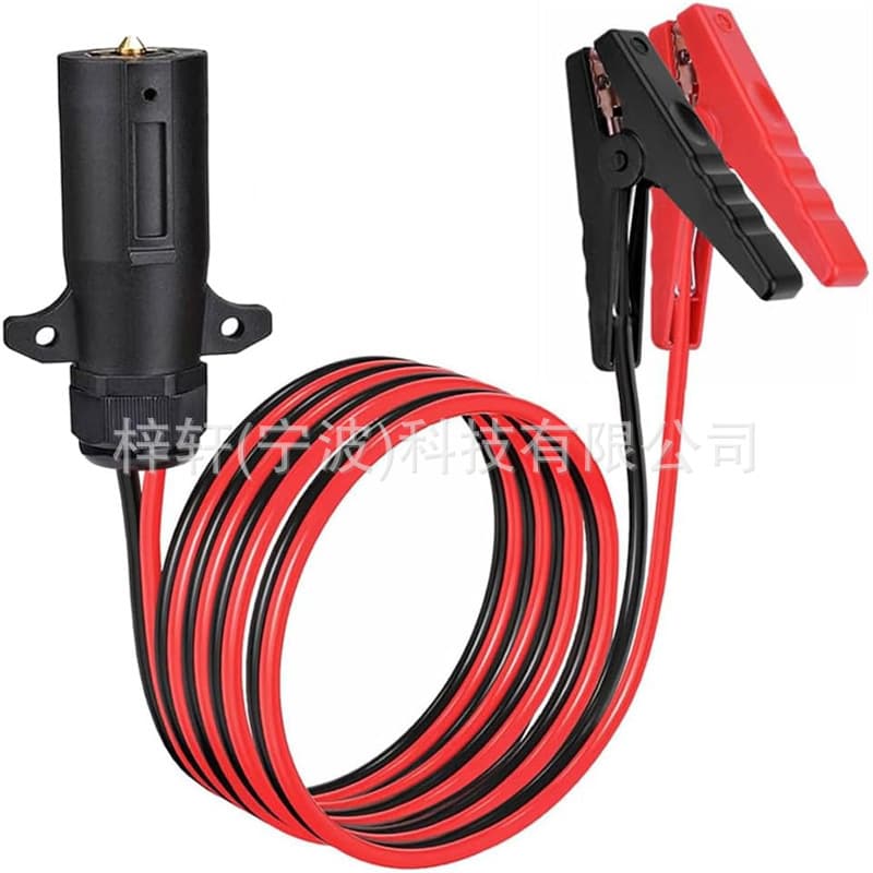 7 Way Trailer Plug to Alligator Clip Cable 12V Power for Truck Trailer Quick Connect 10Awg