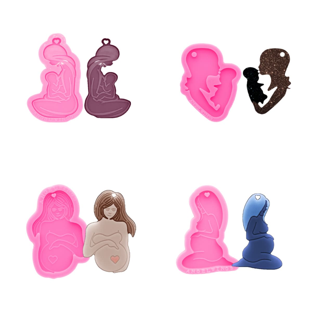Baby Mold Decorative Silicone Keychain Resin Mold Epoxy Mold Jewelry Making DIY Craft