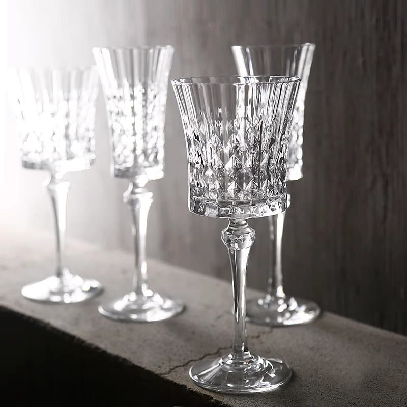French Style Transparent Stemmed Glass, Champagne Glass, Wine Glass, Juice Glass, Cocktail Glass, European Raised Stem