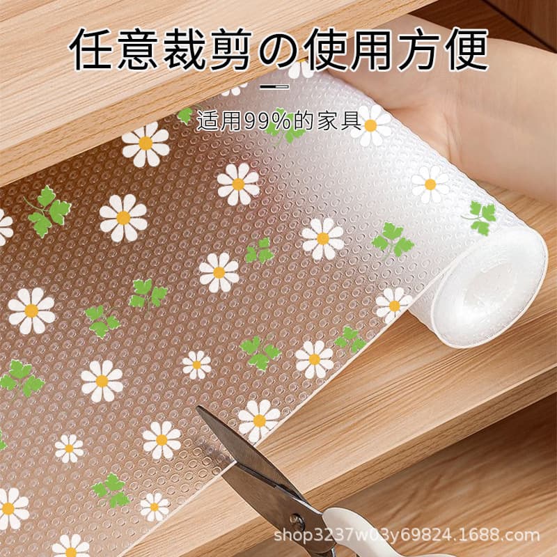 Japanese style drawer liner paper waterproof dust-proof anti-slip wardrobe shoe cabinet moisture-proof anti-mold mat transparent adhesive-free cabinet protection pad