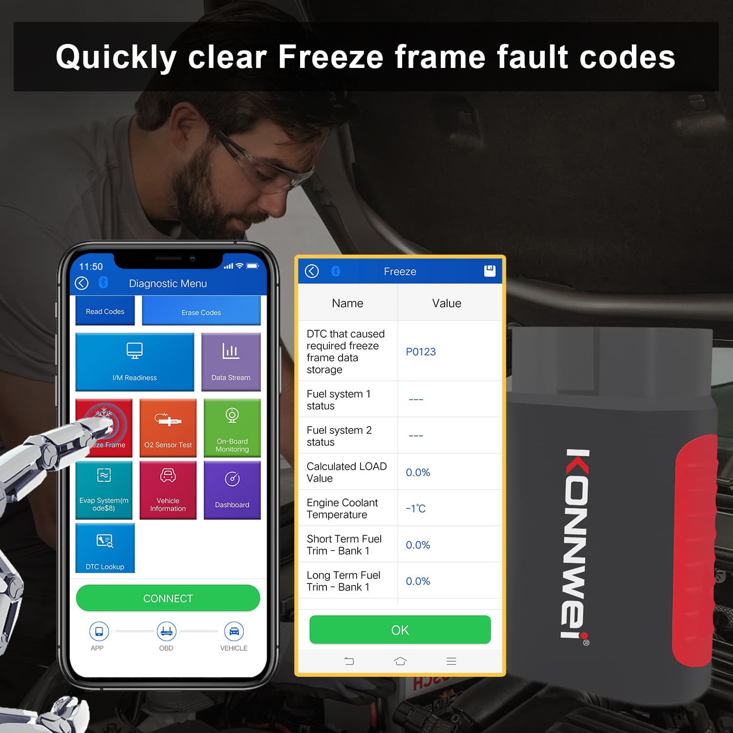 KONNWEI KDIAG Automotive Full System Diagnostic Tool ABS Airbag Brake Pad Multi-Function Diagnostic Scanner