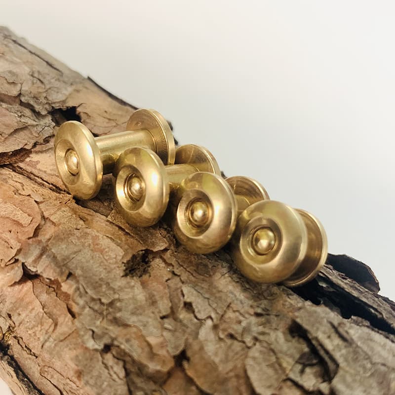 Manufacturer wholesale luggage belt paired lock screws, DIY recipe book account binding fixed brass male-female rivets