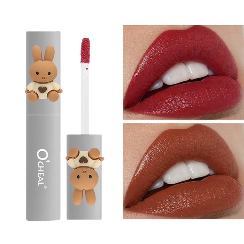 OCHEAL Cross-border Cartoon Velvet Matte Liquid Lipstick Soft Matte Airy Feel Non-stick Cup Lip Mud Lip Gloss