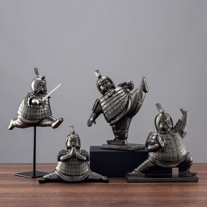 New Chinese Style Home Decor Terracotta Army Figurine Desktop Artware Bookcase Bookshelf Decoration Office Ornament