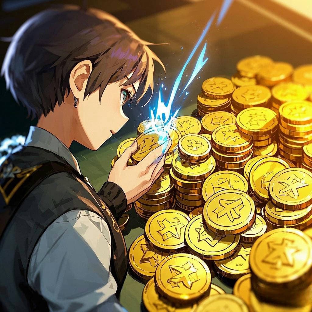 Anime Game Merchandise Gold Coins Physical Money Bag Wholesale Metal Game Coins Cosplay Props