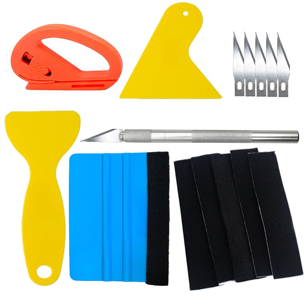 Cross-border Invisible Car Wrap Film Tool Set - 15-Piece Car Color Change Film Application Kit with Squeegee