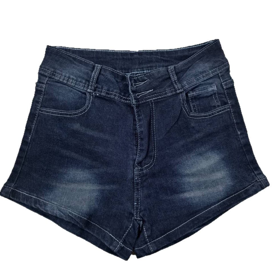 American Retro Low-Rise Blue-Gray Denim Shorts for Women, New Summer Style, Tight Fit, Hip-Hugging, Stretchy, Slimming Hot Pants