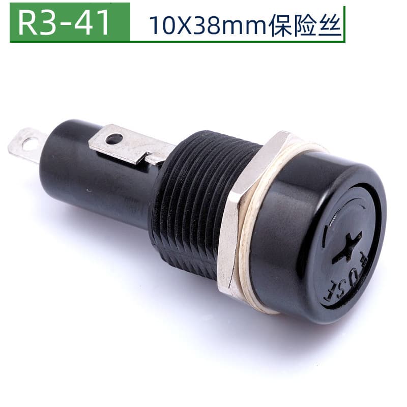R3-41 Fuse Holder 10X38mm Fuse Tube Holder 30A600V Panel Fuse Fusebox Holder