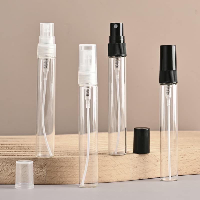 Sample perfume bottle 8ml controlled perfume bottle black plastic cover sample bottle spray bottle travel portable