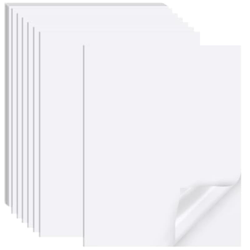Printable Sticker Matte Sticker Printer Paper Compatible with Laser and Inkjet Printers Cut Full Sheet Label Paper