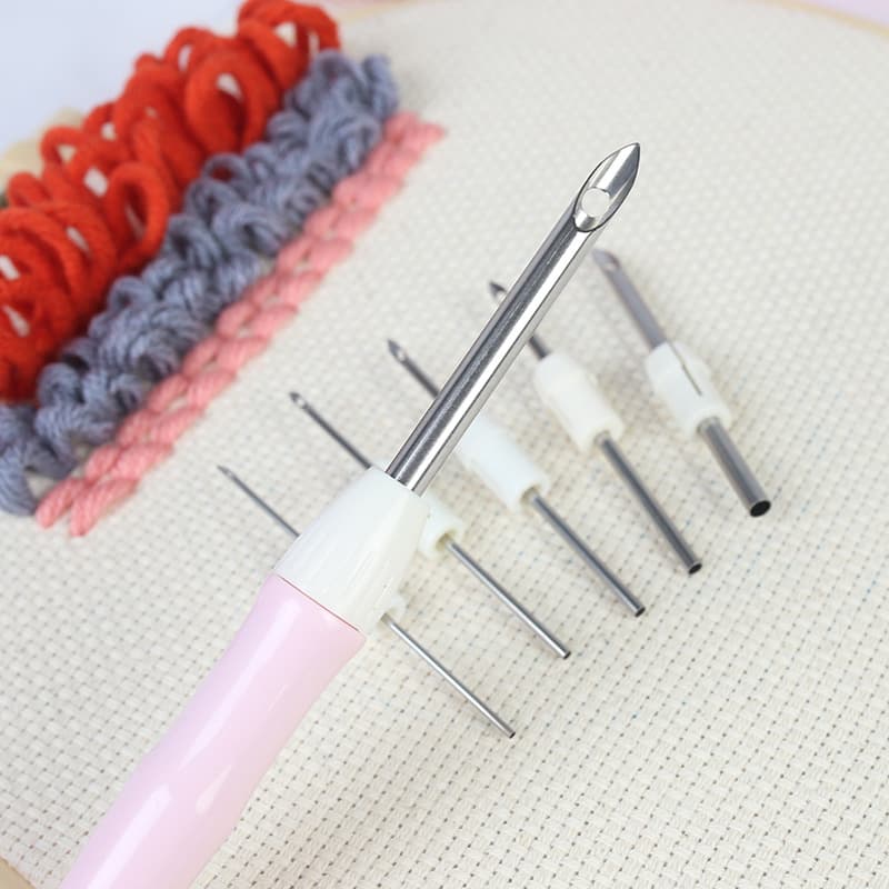 ✅Cross-border wholesale of embroidery needle cases for knitting yarn, 6 adjustable, replaceable, and retractable needle cases.
