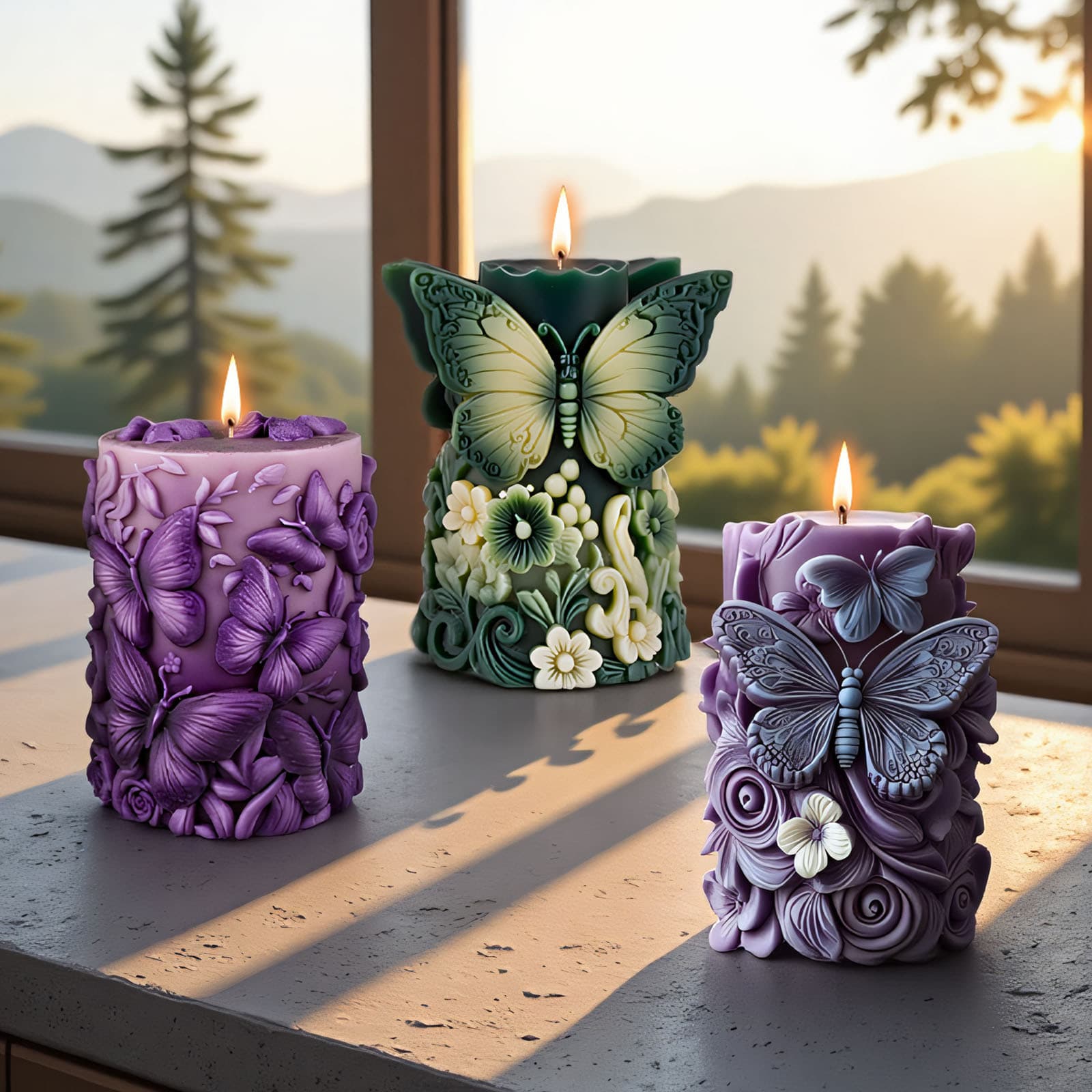 Sanxin Butterfly Dream Glow Aromatherapy Candle Silicone Mold DIY Butterfly Candle Creative Decoration 3D Solid Mold