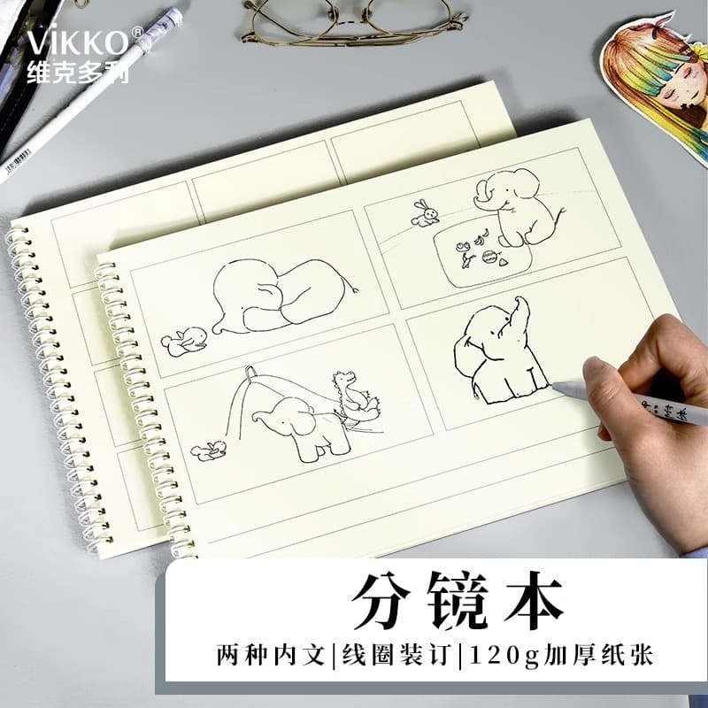 Victory Storyboard Notebook Animation Storyboard Notebook Comic Storyboard Notebook Film Drawing Table A4 Collage