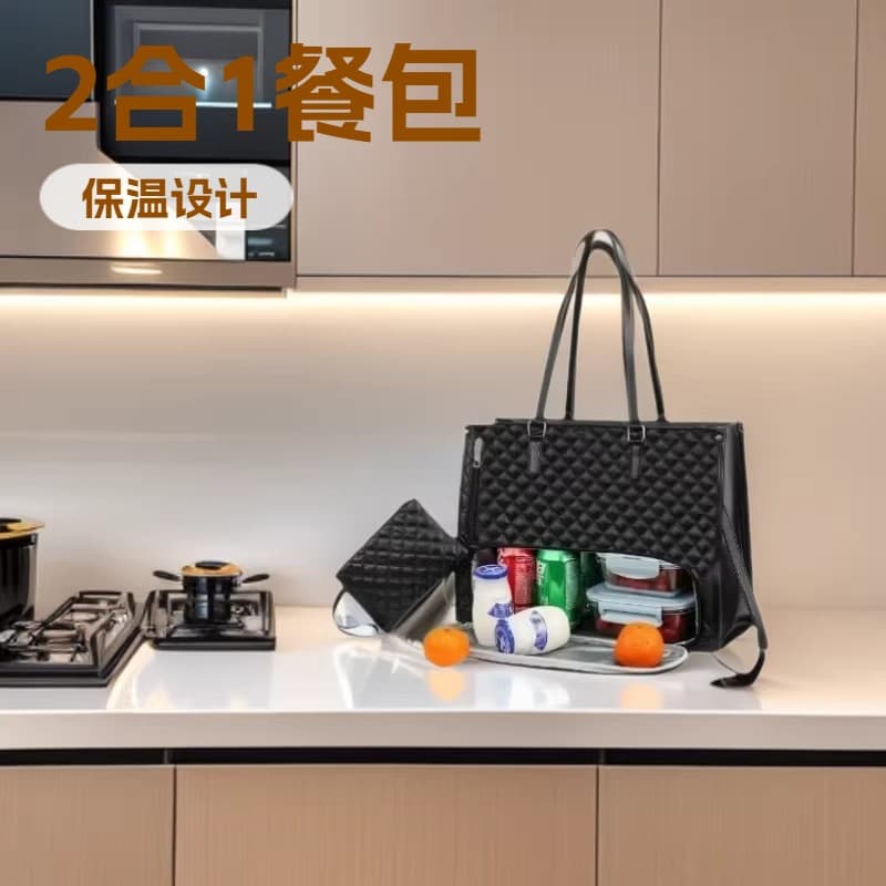 Cross-border popular bag women's large-capacity multi-functional compartment meal bag 2026 new insulation bag women's bag handbag