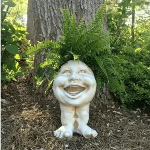 Resin Decorative Planter Statue Humorous Muggle Home Decoration Resin Craft Gift for Birthday Wedding Anniversary Party