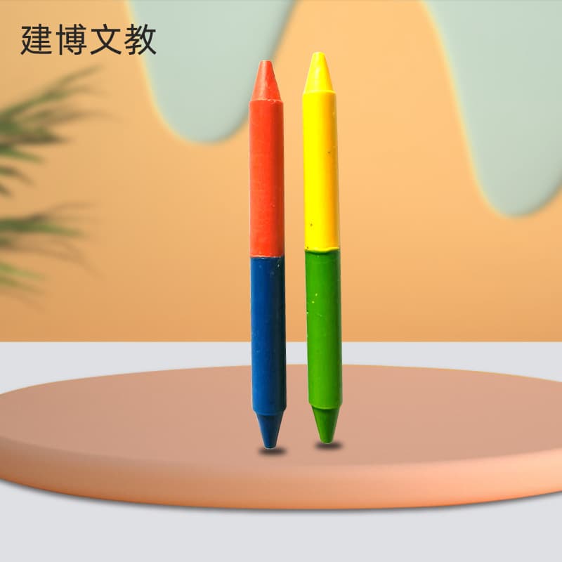 Color crayon 0.8X8cm double-headed two-color crayon children's crayon processing