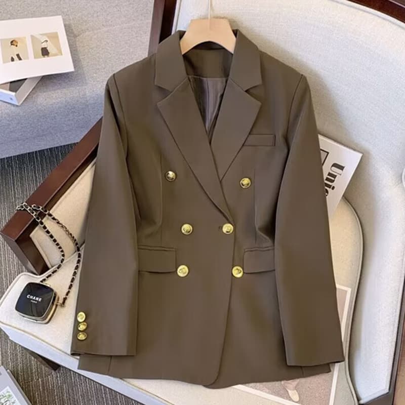 2026 Spring New Plus Size Fashionable Professional Blazer, Slimming Korean Style Jacket for Women