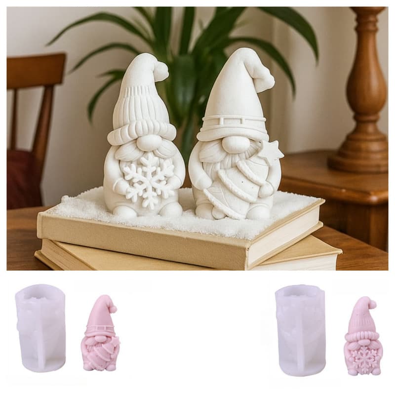 New and Good DIY Christmas Gnome Candle Silicone Mold Home Decoration Ornament Car Aromatherapy Stone