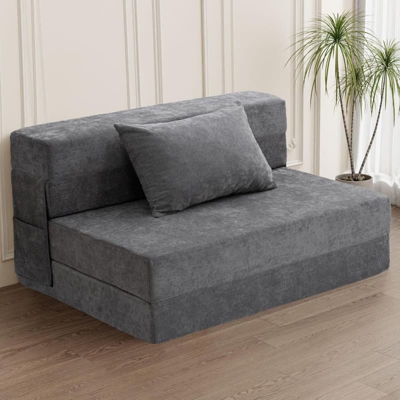 Multi-functional folding recliner sofa bed, versatile for sitting and lying, lazy sofa.
