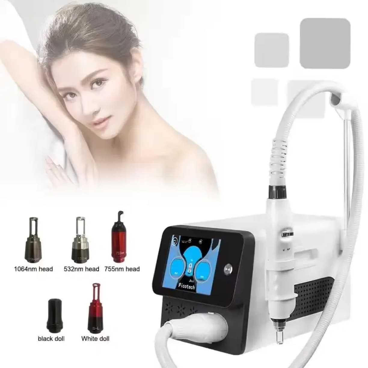 Cross-border Desktop Non-invasive Laser Eyebrow Removal Machine Multifunctional All-in-one Beauty Device for Tattoo Removal and Skin Rejuvenation