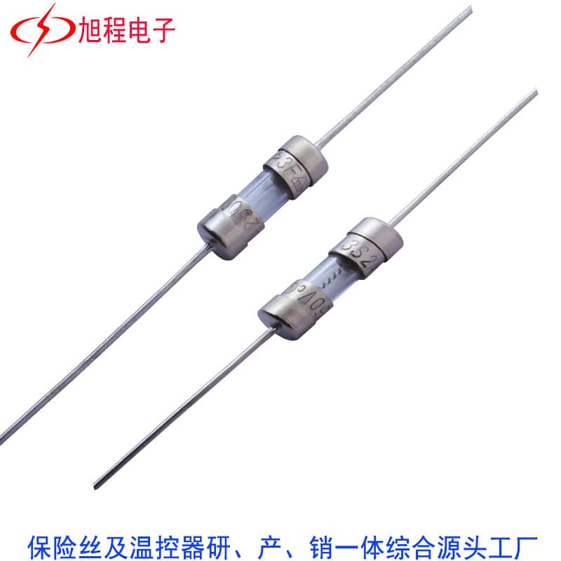 3T 3.6*10 Fast-Blow Glass Tube Fuse with Leads, Safety Voltage Current Fuse for Electrical and Electronic Applications