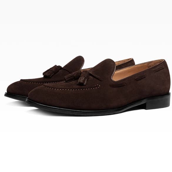 Large Size Men's Loafers with Tassel Details Suede Casual Shoes British Slip-On Spring Autumn for Dropshipping