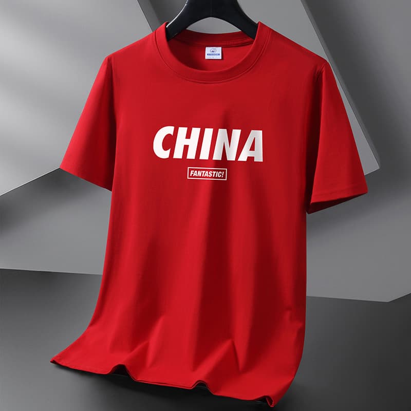 Short-sleeved men's t-shirt summer 100% cotton loose printed t-shirt half-sleeved cotton t-shirt bottoming shirt tops men's clothing