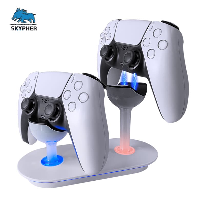 Cross-border PS5 game controller charger P5 wine glass shape holder dual charge/fast charge controller base accessories
