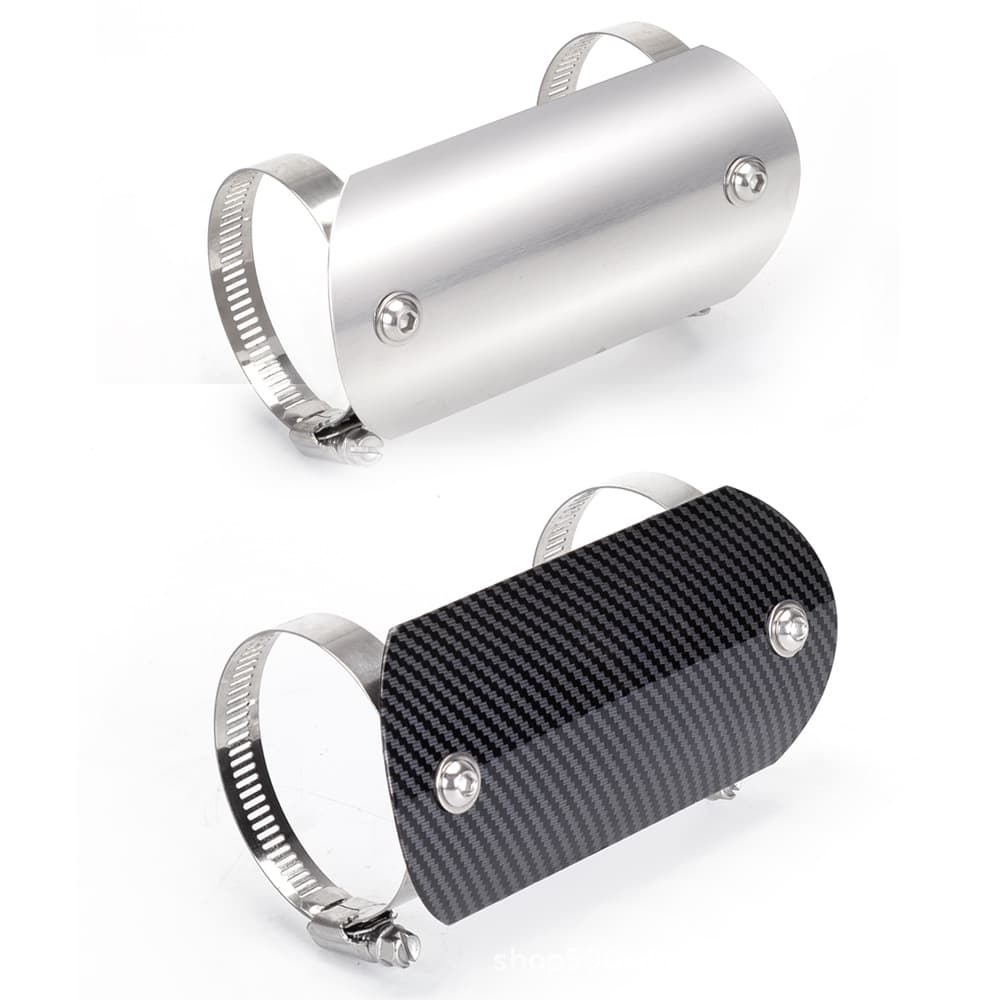 Motorcycle Exhaust Pipe Modification Heat Shield SC Electroplated Blue Mid-Section Heat Shield Curved Pipe Heat Cover Universal