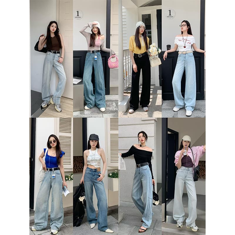 Mid- to high-end brand discount women's clothing thirteen lines of jeans tail goods wholesale entity live broadcast supply chain