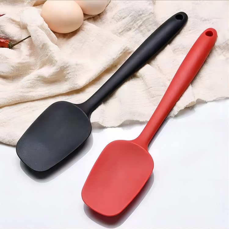 Factory direct sales silicone spatula integrated high temperature resistant square head T-shaped spatula cream stirring spatula baking cream spatula