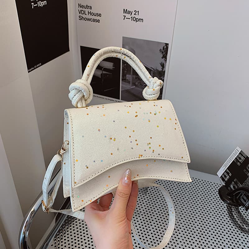 Summer high-looking and stylish shiny small bag for women 2024 new trendy and fashionable versatile crossbody bag sequined small square bag