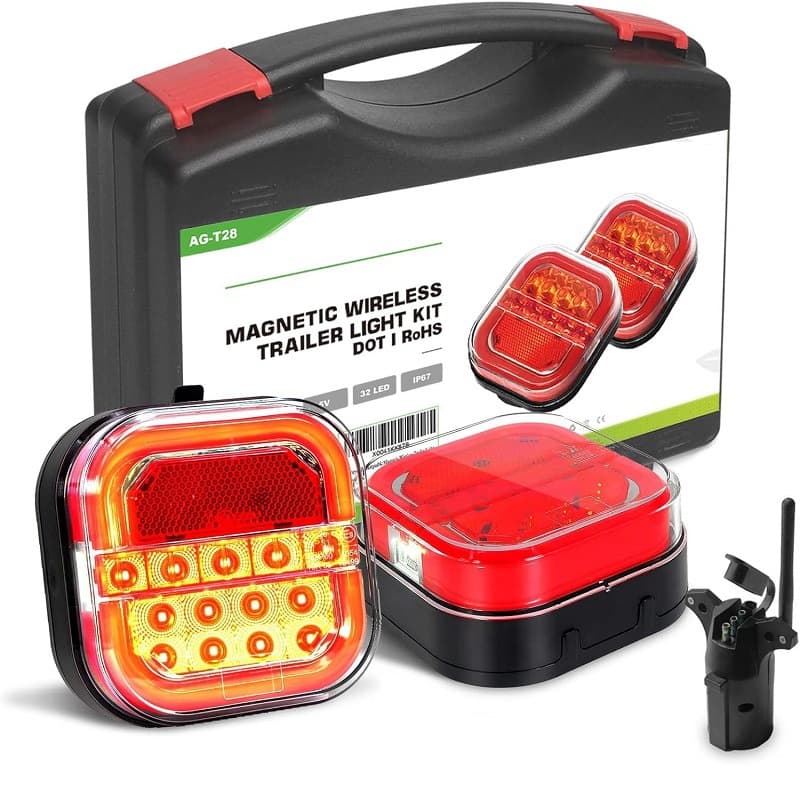 New Cross-Border Portable Wireless Trailer Light Magnetic Rechargeable Waterproof LED Kit with Suction Cup Base Tail Light