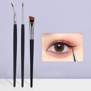 Cross-Border Ultra-Fine Angled Eyeliner Brush Set, Bent Detail Brush, Razor Eyebrow Brush, Professional Under-Eye Shadow Brush, Slanted Makeup Tool