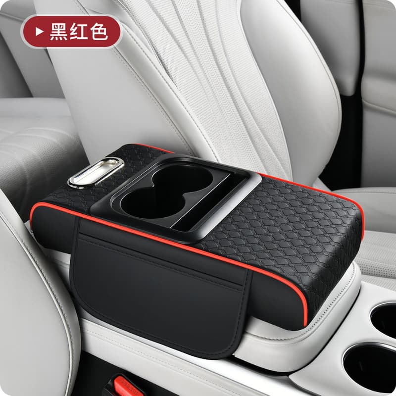 Universal Car Armrest Box Pad Storage Bag, Vehicle Tissue Box, Center Armrest Heightening Cushion, Multi-functional Organizer
