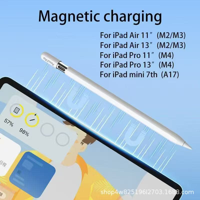 2025 New Model Compatible with Apple Pencil Pro, IPAD Air M3 Pro/M4 Magnetic Charging