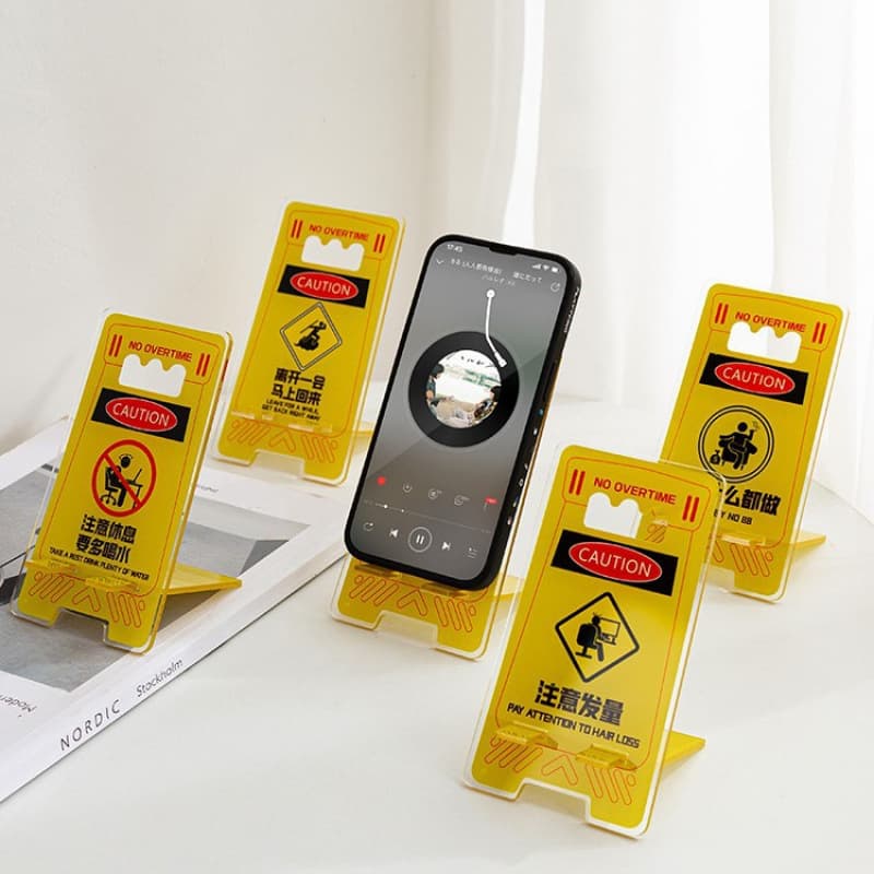 Worker's creative acrylic mobile phone stand desktop portable drama support stand check-in reminder gift for friends