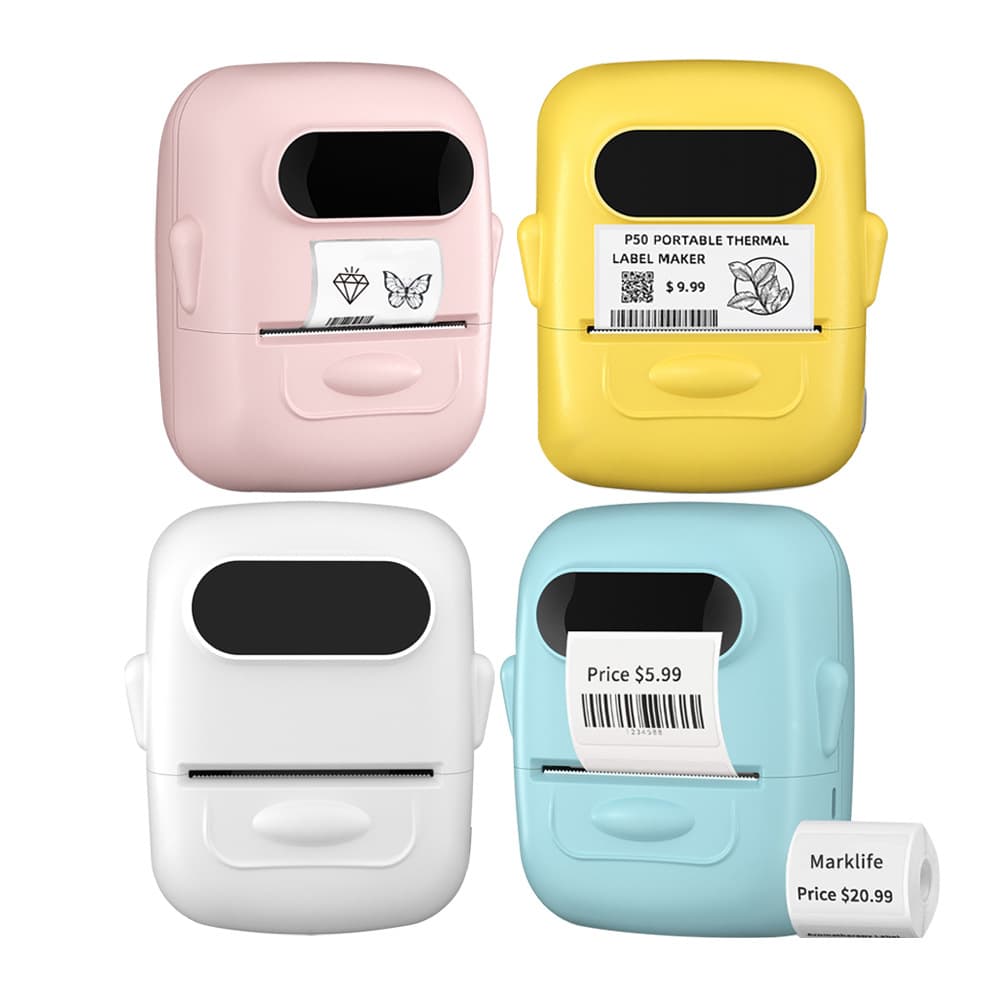 P50 Mini Label Printer Wireless Thermal Printer Tag Price Printing Width 12-50mm Label Printer
