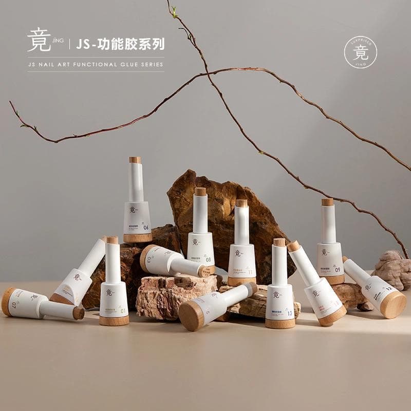 [JINGJING] JING Bottled Functional Nail Polish Base Glue Nude Construction Seal Frosted Tempered Glass Reinforcement Glue