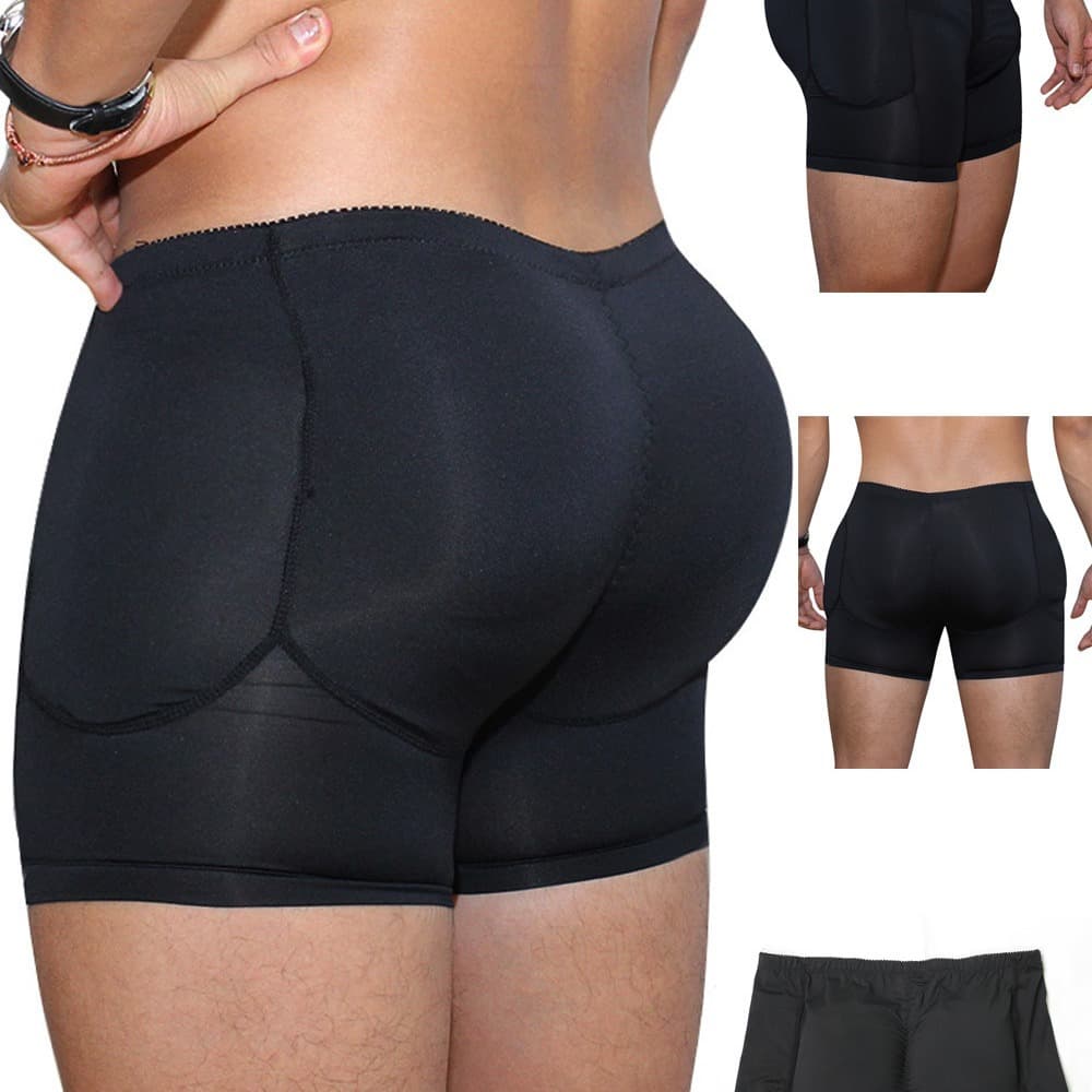 TOPMELON Hot-Selling Men's Front Egg Pouch Open Hole Back Butt Lift Design Sexy Four-Corner Shorts A148