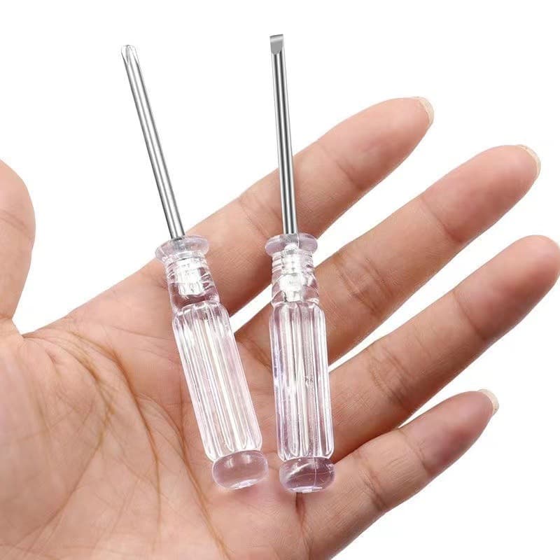 Mini crystal transparent 3.0 cross flat screwdriver multifunctional toy home appliance delivery small screwdriver batch screwdriver