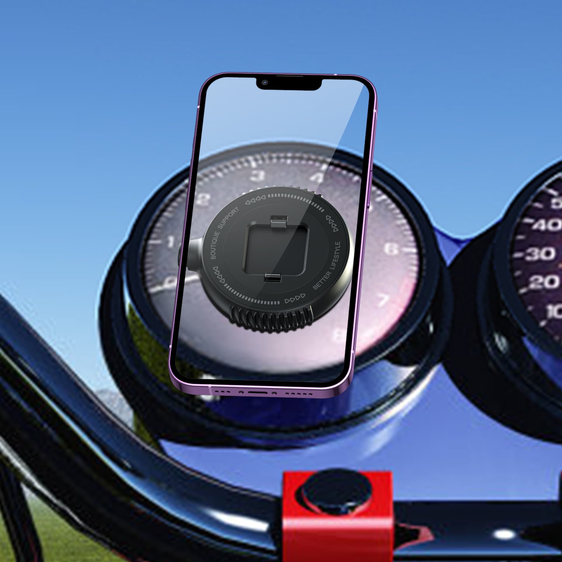 New Electric Motorcycle Multifunctional Dashboard Wall Quick-Release Magnetic Mount Display Screen Navigation Bracket