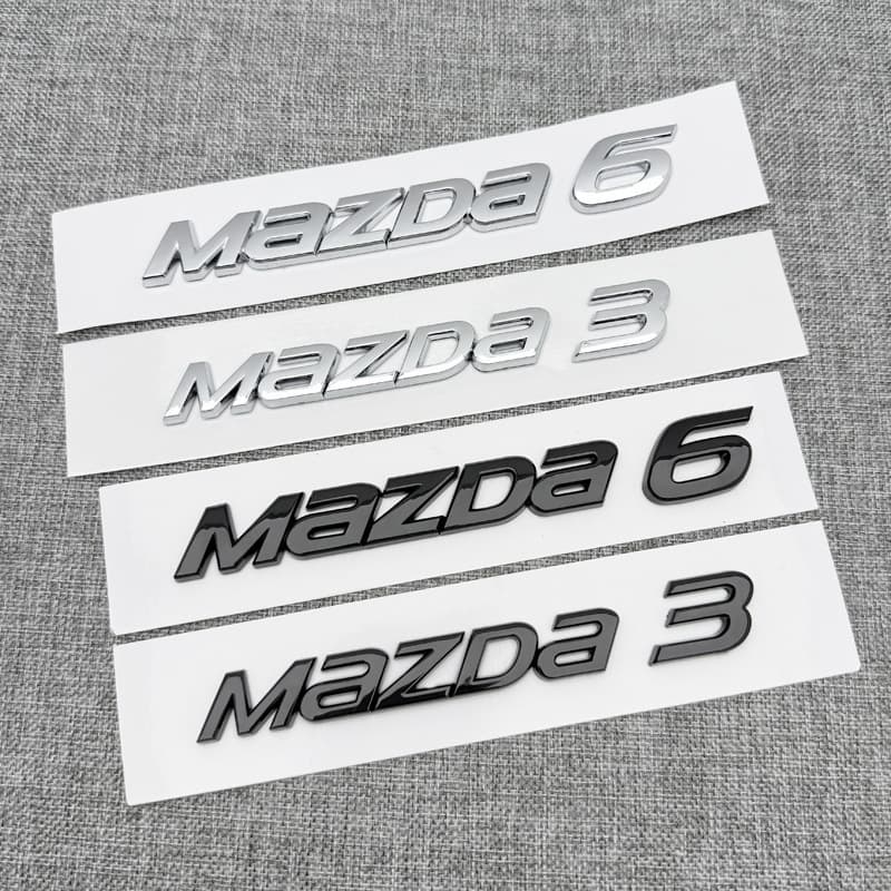 Suitable for Mazda Overseas Versions Mazda 3 6 Car Stickers with English Numbers for Trunk Modification and Rear Emblem Stickers