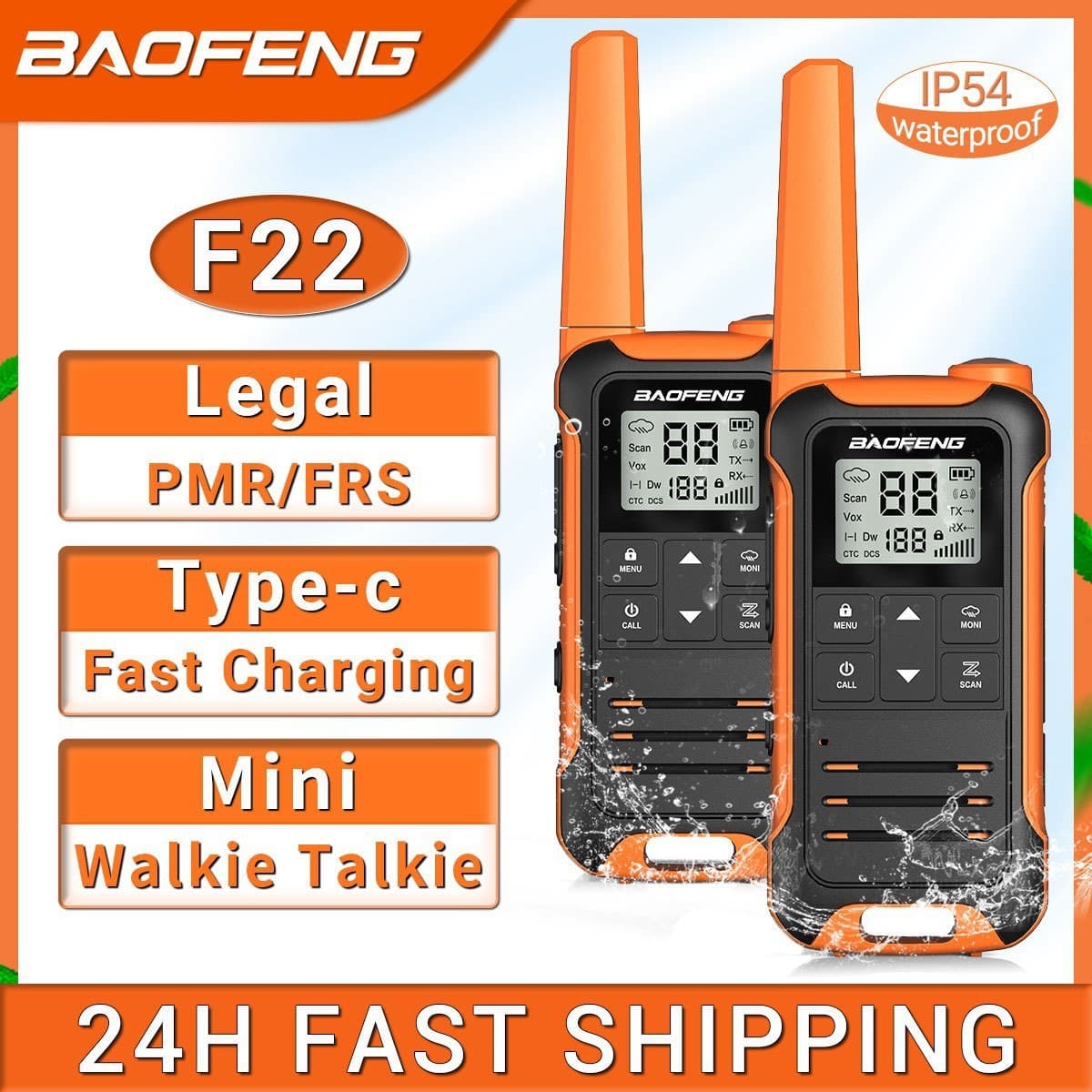 Baofeng BFF22 Handheld Two-Way Radio PMR/FRS Frequency Wireless Walkie Talkie Outdoor Mini Compact Walkie Talkie Pair Price