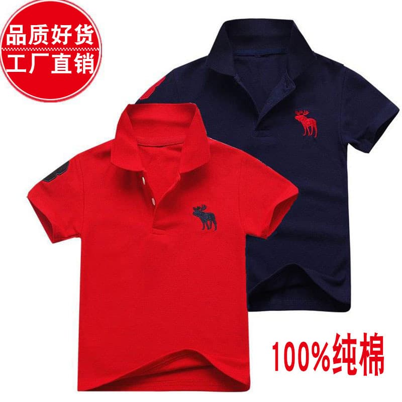 Kids Summer Polo Shirt Boys Girls Cotton Short Sleeve Polo Tee Toddler Casual Top