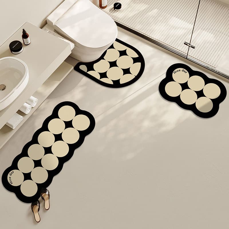 Bathroom floor mat absorbent bathroom door toilet foot mat household toilet set mat diatom mud