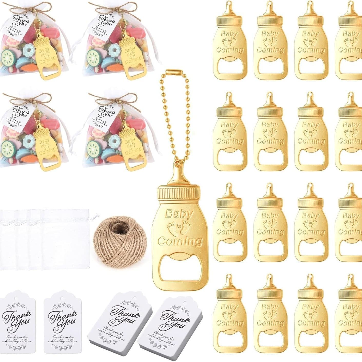 Baby Bottle Opener Baby Shower Decoration Baby Party Baptism Birthday Meal Gift Souvenir