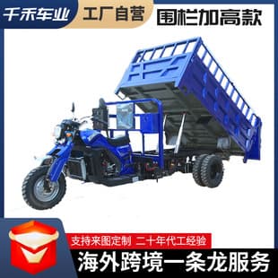 Fuel Three-Wheeled Motorcycle Five-Wheel Tricycle Water-Cooled Self-Dumping Cargo Export Quality Cross-border Motorcycle
