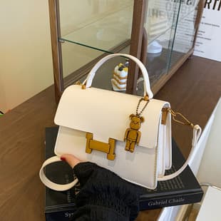 Solid color high-end texture small square bag for women niche light luxury single shoulder bag vintage French underarm bag cross-border crossbody bag