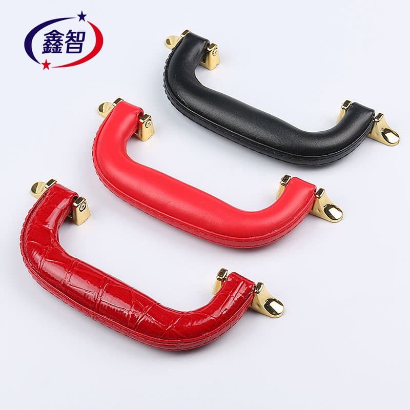 Customizable handles in various colors, including PU leather, plastic handles, and high-end wine boxes/red wine boxes with imitation leather handles.